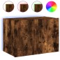 vidaXL Mueble de TV de pared con luces LED roble ahumado 60x35x41 cm vidaXL Mueble de TV de pared con luces LED roble ahumado 60x35x41 cm