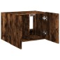vidaXL Mueble de TV de pared con luces LED roble ahumado 60x35x41 cm vidaXL Mueble de TV de pared con luces LED roble ahumado 60x35x41 cm