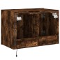 vidaXL Mueble de TV de pared con luces LED roble ahumado 60x35x41 cm vidaXL Mueble de TV de pared con luces LED roble ahumado 60x35x41 cm