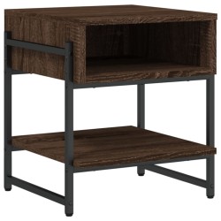 vidaXL Mesa de centro madera de ingeniería roble marrón 40x40x45 cm