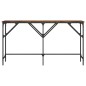 vidaXL Mesa consola madera de ingeniería roble ahumado 140x29x75 cm vidaXL Mesa consola madera de ingeniería roble ahumado 140x29x75 cm