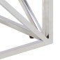 vidaXL Mesa de centro plateada acero inoxidable y vidrio templado vidaXL Mesa de centro plateada acero inoxidable y vidrio templado