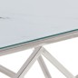 vidaXL Mesa de centro plateada acero inoxidable y vidrio templado vidaXL Mesa de centro plateada acero inoxidable y vidrio templado