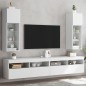 vidaXL Muebles de TV con luces LED 2 uds blanco 30,5x30x90 cm vidaXL Muebles de TV con luces LED 2 uds blanco 30,5x30x90 cm