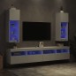 vidaXL Muebles de TV con luces LED 2 uds blanco 30,5x30x90 cm vidaXL Muebles de TV con luces LED 2 uds blanco 30,5x30x90 cm