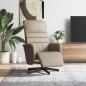vidaXL Sillón reclinable con reposapiés cuero sintético capuchino vidaXL Sillón reclinable con reposapiés cuero sintético capuchino