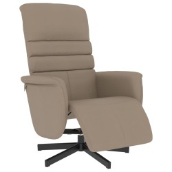 vidaXL Sillón reclinable con reposapiés cuero sintético capuchino