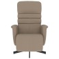 vidaXL Sillón reclinable con reposapiés cuero sintético capuchino vidaXL Sillón reclinable con reposapiés cuero sintético capuchino