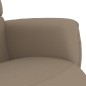 vidaXL Sillón reclinable con reposapiés cuero sintético capuchino vidaXL Sillón reclinable con reposapiés cuero sintético capuchino