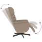 vidaXL Sillón reclinable con reposapiés cuero sintético capuchino vidaXL Sillón reclinable con reposapiés cuero sintético capuchino