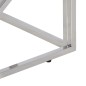 vidaXL Mesa de centro plateada acero inoxidable y vidrio templado