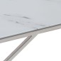 vidaXL Mesa de centro plateada acero inoxidable y vidrio templado