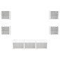 vidaXL Muebles de TV de pared con LED 7 pzas madera ingeniería blanco vidaXL Muebles de TV de pared con LED 7 pzas madera ingeniería blanco