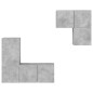 vidaXL Muebles de TV de pared 4 pzas madera ingeniería gris hormigón vidaXL Muebles de TV de pared 4 pzas madera ingeniería gris hormigón