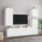 vidaXL Muebles de TV de pared 5 piezas madera de ingeniería blanco
