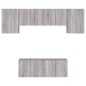 vidaXL Muebles de TV de pared 6 pzas madera de ingeniería gris Sonoma vidaXL Muebles de TV de pared 6 pzas madera de ingeniería gris Sonoma