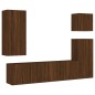 vidaXL Muebles de TV de pared 5 pzas madera de ingeniería marrón roble