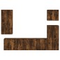 vidaXL Muebles de TV de pared 5 pzas madera ingeniería roble ahumado vidaXL Muebles de TV de pared 5 pzas madera ingeniería roble ahumado