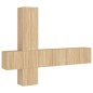 vidaXL Muebles de TV de pared 5 pzas madera de ingeniería roble Sonoma