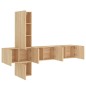vidaXL Muebles de TV de pared 5 pzas madera de ingeniería roble Sonoma