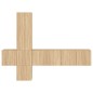 vidaXL Muebles de TV de pared 5 pzas madera de ingeniería roble Sonoma