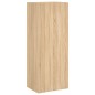 vidaXL Muebles de TV de pared 5 pzas madera de ingeniería roble Sonoma