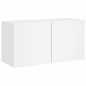 vidaXL Muebles de TV de pared 6 piezas madera de ingeniería blanco