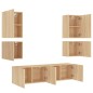 vidaXL Muebles de TV de pared 6 pzas madera de ingeniería roble Sonoma vidaXL Muebles de TV de pared 6 pzas madera de ingeniería roble Sonoma