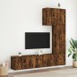 vidaXL Muebles de TV de pared 5 pzas madera ingeniería roble ahumado vidaXL Muebles de TV de pared 5 pzas madera ingeniería roble ahumado