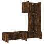 vidaXL Muebles de TV de pared 5 pzas madera ingeniería roble ahumado vidaXL Muebles de TV de pared 5 pzas madera ingeniería roble ahumado