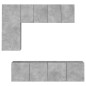 vidaXL Muebles de TV de pared 5 pzas madera ingeniería gris hormigón