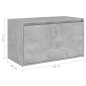 vidaXL Banco de pasillo madera de ingeniería gris hormigón 80x40x45 cm vidaXL Banco de pasillo madera de ingeniería gris hormigón 80x40x45 cm