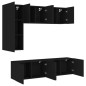 vidaXL Muebles de TV de pared 5 piezas madera de ingeniería negro vidaXL Muebles de TV de pared 5 piezas madera de ingeniería negro
