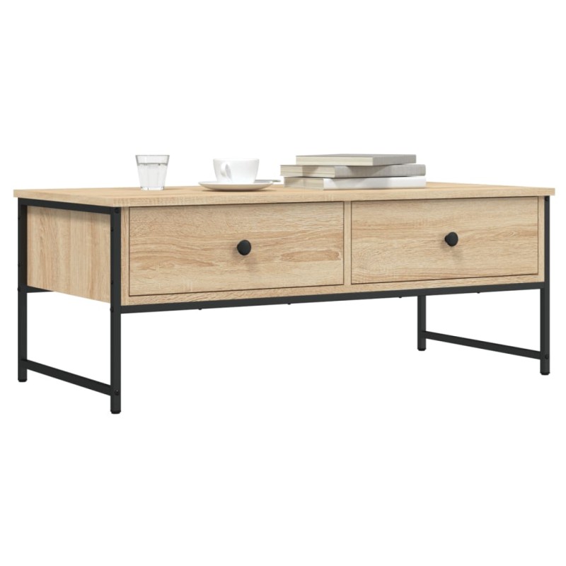 vidaXL Mesa de centro madera de ingeniería roble Sonoma 101x49x39,5 cm vidaXL Mesa de centro madera de ingeniería roble Sonoma 101x49x39,5 cm