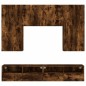 vidaXL Muebles de TV de pared 5 pzas madera ingeniería roble ahumado vidaXL Muebles de TV de pared 5 pzas madera ingeniería roble ahumado
