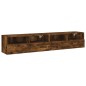 vidaXL Muebles de TV de pared 5 pzas madera ingeniería roble ahumado vidaXL Muebles de TV de pared 5 pzas madera ingeniería roble ahumado