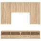 vidaXL Muebles de TV de pared 5 pzas madera de ingeniería roble Sonoma vidaXL Muebles de TV de pared 5 pzas madera de ingeniería roble Sonoma