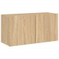vidaXL Muebles de TV de pared 5 pzas madera de ingeniería roble Sonoma vidaXL Muebles de TV de pared 5 pzas madera de ingeniería roble Sonoma