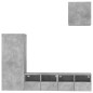 vidaXL Muebles de TV de pared 4 pzas madera ingeniería gris hormigón