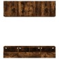 vidaXL Muebles de TV de pared 5 pzas madera ingeniería roble ahumado