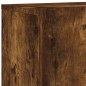 vidaXL Muebles de TV de pared 5 pzas madera ingeniería roble ahumado