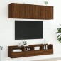 vidaXL Muebles de TV de pared 5 pzas madera de ingeniería marrón roble vidaXL Muebles de TV de pared 5 pzas madera de ingeniería marrón roble