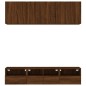vidaXL Muebles de TV de pared 5 pzas madera de ingeniería marrón roble vidaXL Muebles de TV de pared 5 pzas madera de ingeniería marrón roble