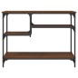 vidaXL Mesa consola con estantes roble marrón 100x35x75 cm