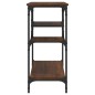 vidaXL Mesa consola con estantes roble marrón 100x35x75 cm