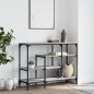 vidaXL Mesa consola con estantes gris Sonoma 100x35x75 cm vidaXL Mesa consola con estantes gris Sonoma 100x35x75 cm