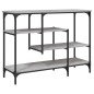 vidaXL Mesa consola con estantes gris Sonoma 100x35x75 cm vidaXL Mesa consola con estantes gris Sonoma 100x35x75 cm