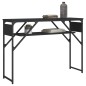 vidaXL Mesa consola con estante madera ingeniería negra 105x30x75 cm
