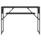 vidaXL Mesa consola con estante madera ingeniería negra 105x30x75 cm