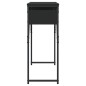 vidaXL Mesa consola con estante madera ingeniería negra 105x30x75 cm